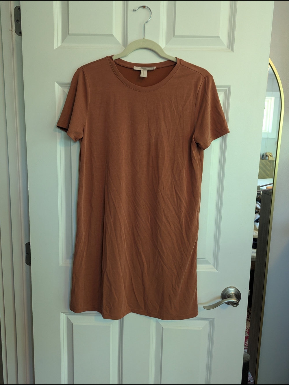 Forever 21 Rust Crew Neck Tee Dress